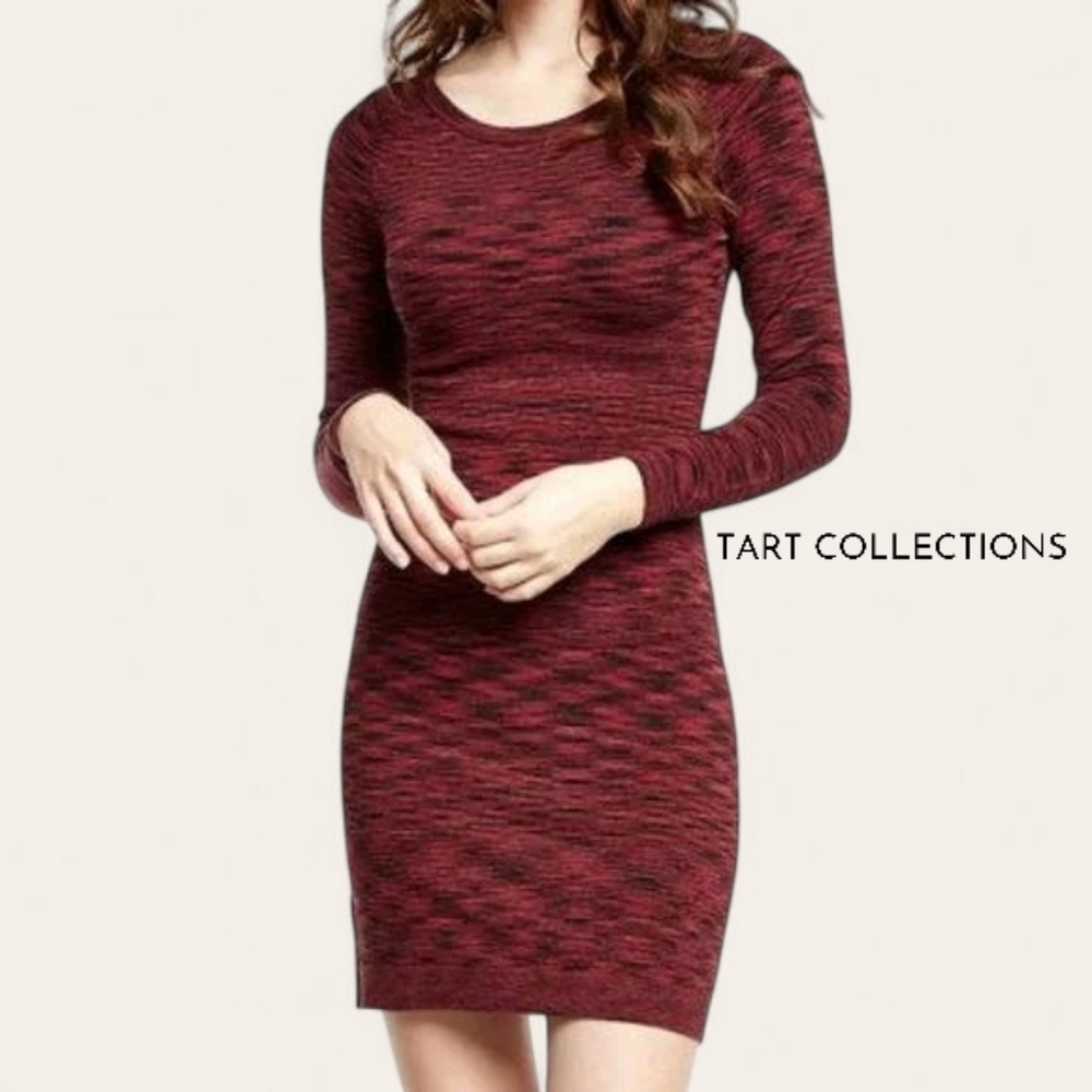 TART - Fitted long sleeve Winter mini dress with vivid space dye print